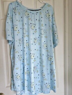 Plus Size Nightgown, Sweet Treasures Nighty, Moon Pajama, Has Pockets